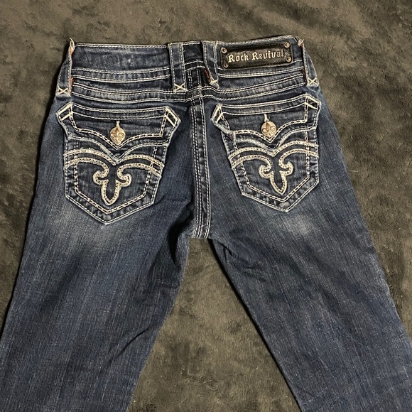 Rock Revival Women's Dark Blue Boot Cut Jeans - Picture 2 of 7